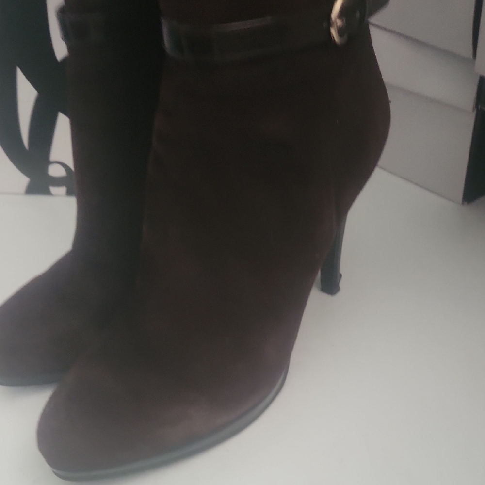 Nine West Women's Dark Brown Heeled Boots - Picture 3 of 8